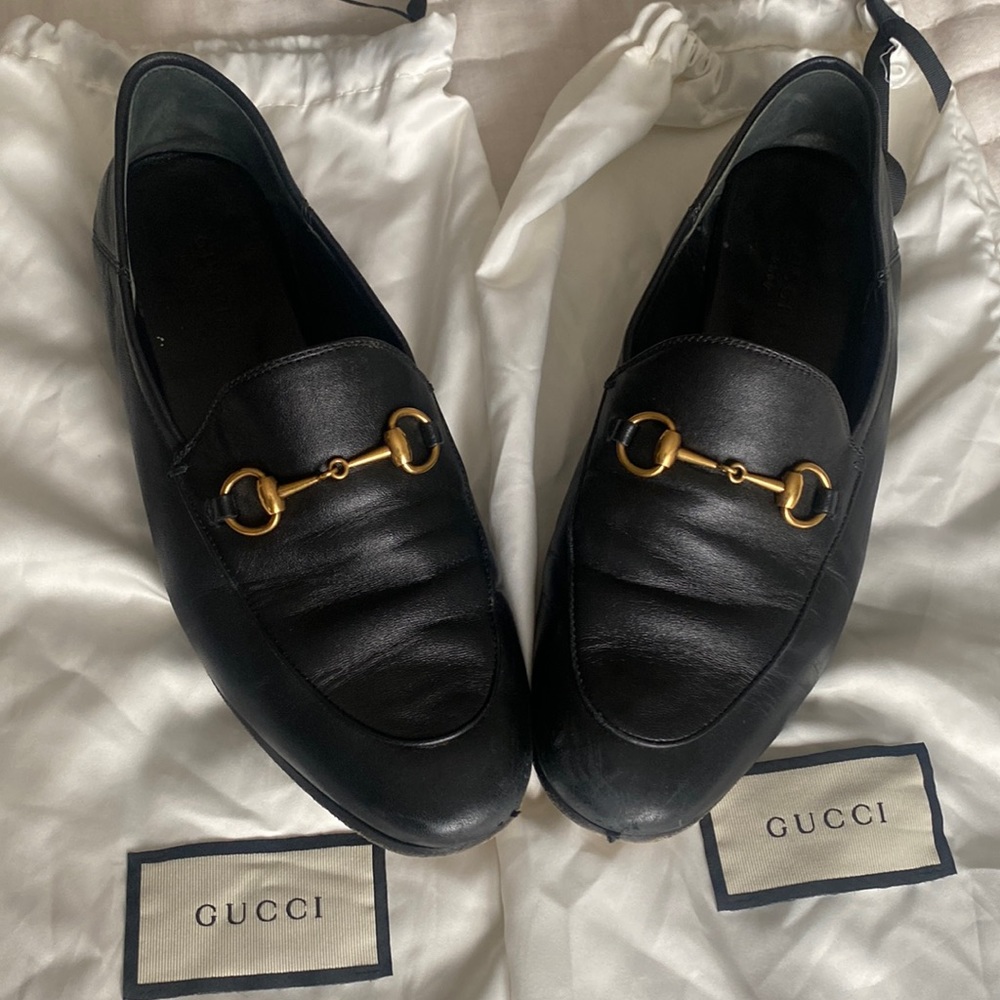 GUCCI horsebit accent leather , women Size 38